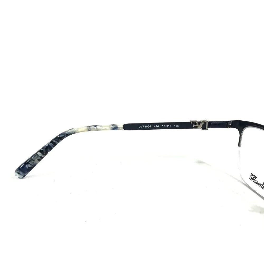 Diane von Furstenberg Eyeglasses Frames DVF8056 414 Navy Blue Cat Eye 52-17-135